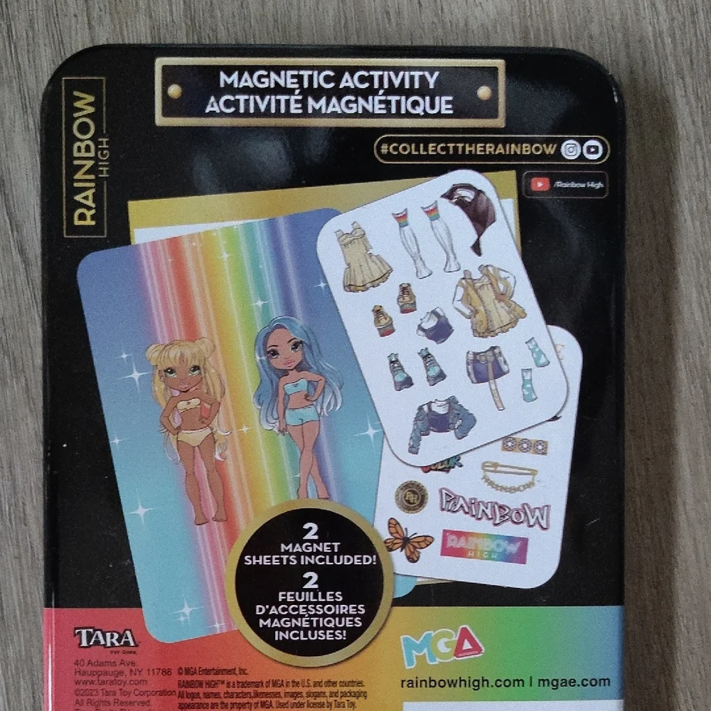 3 For $10🆕Rainbow High Magnetic Activity Set - Red, Blue, Yellow